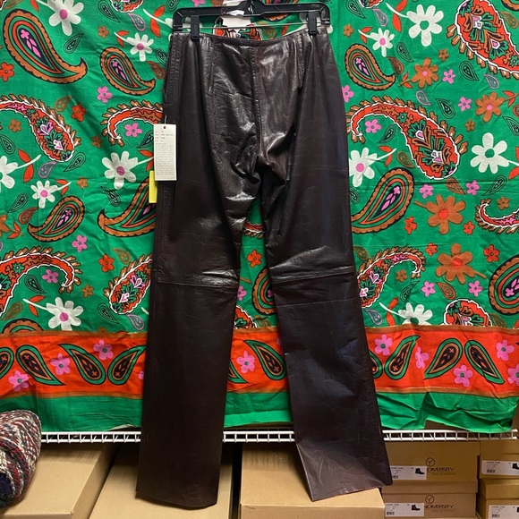Whet Blu 100% Leather Pants OxBlood Women’s size 4 - Picture 3 of 8